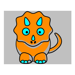 Pobarvana pobarvanka - Pobarvanka dinozavra triceratops