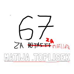 Pobarvana pobarvanka - Pobarvanka imena MATIJA .TOPLIŠEK in 67 za butaste