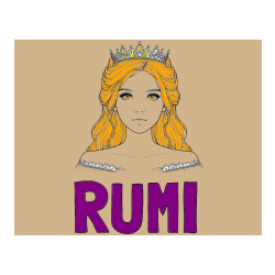 Pobarvana pobarvanka - Pobarvanka imena RUMI in pobarvanka prikupne princeske s čudovitimi očmi