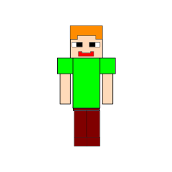 Pobarvana pobarvanka - Pobarvanka Minecraft glavnega junaka