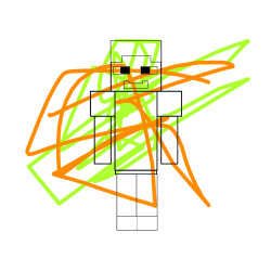 Pobarvana pobarvanka - Pobarvanka Minecraft glavnega junaka