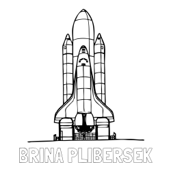 Online izdelana pobarvanka - Pobarvanka imena BRINA PLIBERŠEK in pobarvanka vesoljskega plovila Space Shuttle
