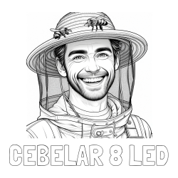 Online izdelana pobarvanka - Pobarvanka imena ČEBELAR 8 LED in pobarvanka veselega čebelarja
