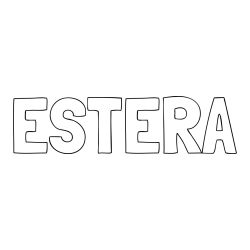 Online izdelana pobarvanka - Pobarvanka imena ESTERA