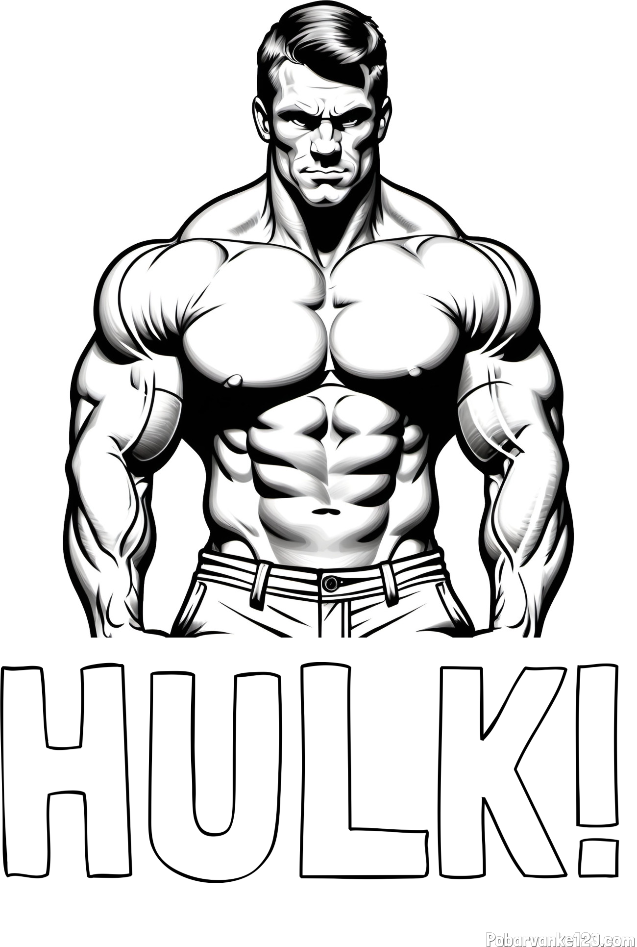 Pobarvanka imena HULK! in pobarvanka bodybuilder-ja