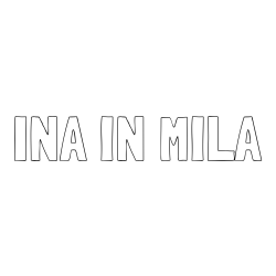 Online izdelana pobarvanka - Pobarvanka imena INA IN MILA
