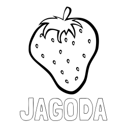 Online izdelana pobarvanka - Pobarvanka imena JAGODA in pobarvanka sočne jagode