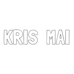 Online izdelana pobarvanka - Pobarvanka imena KRIS  MAI