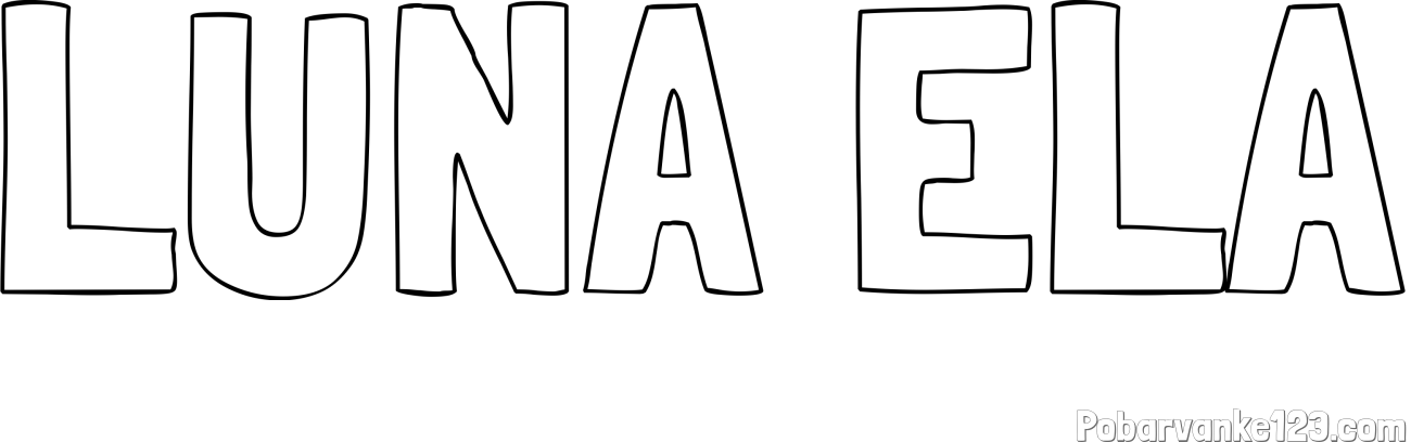 Pobarvanka imena LUNA ELA