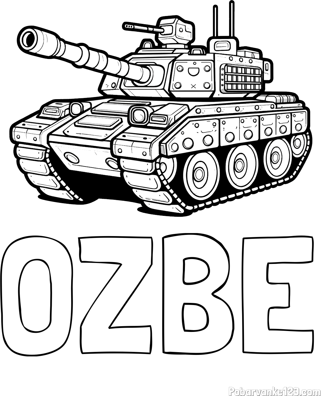 Pobarvanka imena OŽBE in pobarvanka tanka