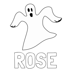 Online izdelana pobarvanka - Pobarvanka imena ROSE in pobarvanka duha
