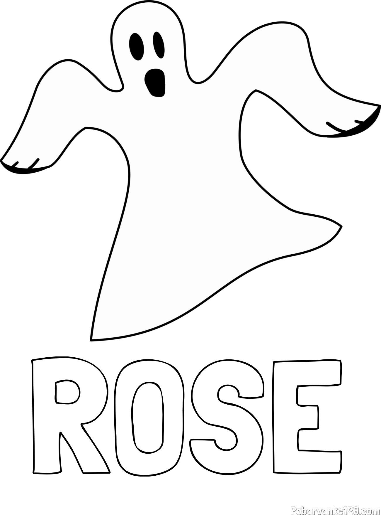 Pobarvanka imena ROSE in pobarvanka duha