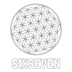 Online izdelana pobarvanka - Pobarvanka imena SIX-SEVEN in mandale