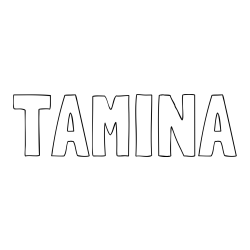 Online izdelana pobarvanka - Pobarvanka imena TAMINA