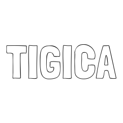 Online izdelana pobarvanka - Pobarvanka imena TIGICA