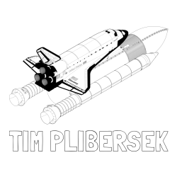Online izdelana pobarvanka - Pobarvanka imena TIM PLIBERŠEK in pobarvanka vesoljskega plovila Space Shuttle Discovery 3 v letu