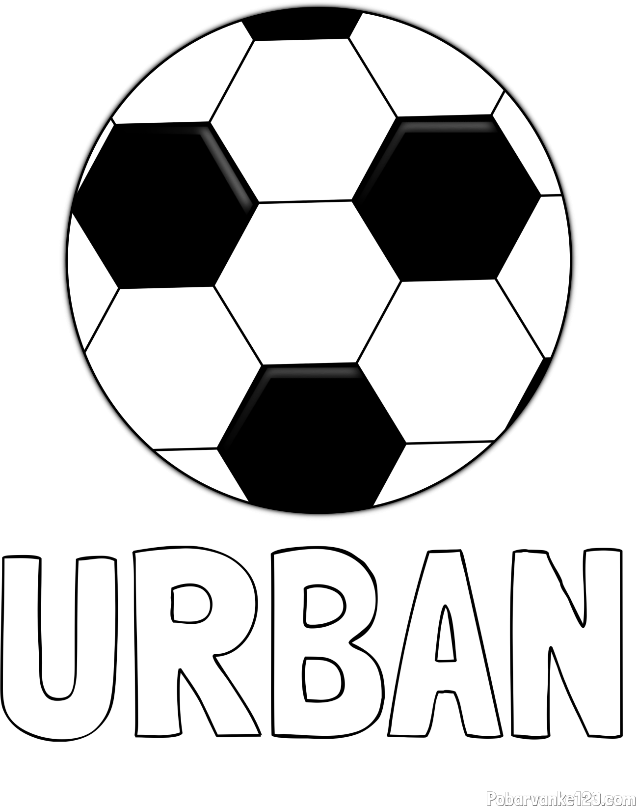 Pobarvanka imena URBAN in pobarvanka nogometne žoge