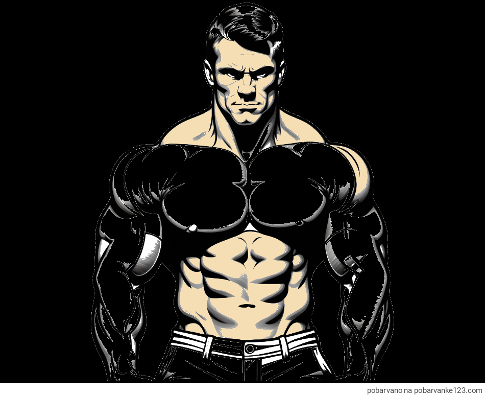 POBARVANA POBARVANKA - Pobarvanka bodybuilder-ja