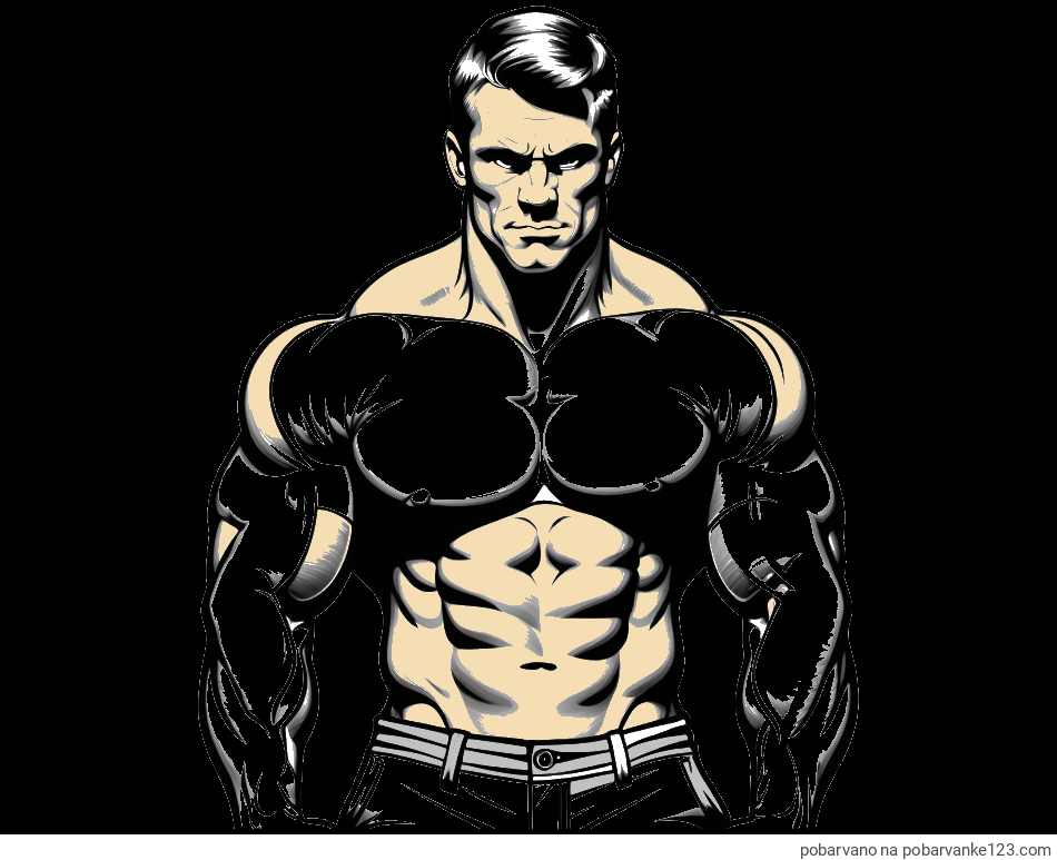 POBARVANA POBARVANKA - Pobarvanka bodybuilder-ja