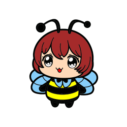 POBARVANA POBARVANKA - Pobarvanka čebelice v stilu anime