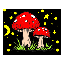 Pobarvana pobarvanka - Pobarvanka dveh gob