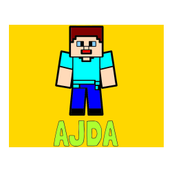 Pobarvana pobarvanka - Pobarvanka imena AJDA in pobarvanka Minecraft figurice