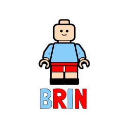 Pobarvana pobarvanka - Pobarvanka imena BRIN in pobarvanka LEGO figurice fanta