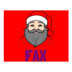 Pobarvana pobarvanka - Pobarvanka imena FAX in preprosta pobarvanka ljubkega Božička