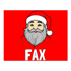 Pobarvana pobarvanka - Pobarvanka imena FAX in preprosta pobarvanka ljubkega Božička