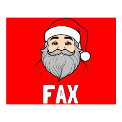 Pobarvana pobarvanka - Pobarvanka imena FAX in preprosta pobarvanka ljubkega Božička