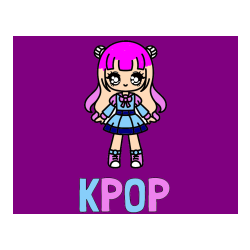 Pobarvana pobarvanka - Pobarvanka imena K-POP in otroška pobarvanka punčke v anime slogu