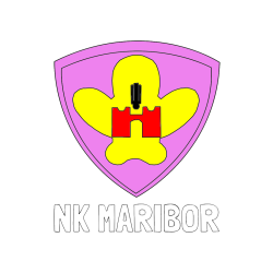Pobarvana pobarvanka - Pobarvanka imena NK MARIBOR in pobarvanka NK Maribor (grb)