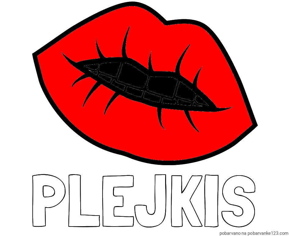 POBARVANA POBARVANKA - Pobarvanka imena PLEJKIS in pobarvanka ustnic