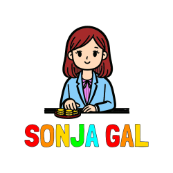 Pobarvana pobarvanka - Pobarvanka imena SONJA GAL in pobarvanka bančne uslužbenke