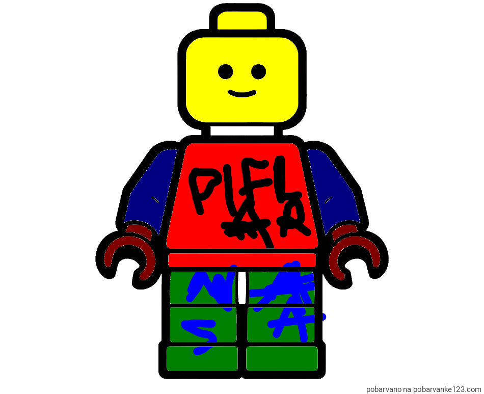 POBARVANA POBARVANKA - Pobarvanka LEGO figurice fanta