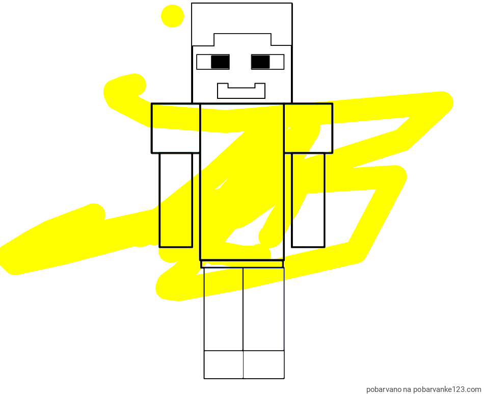 POBARVANA POBARVANKA - Pobarvanka Minecraft glavnega junaka