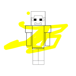 Pobarvana pobarvanka - Pobarvanka Minecraft glavnega junaka