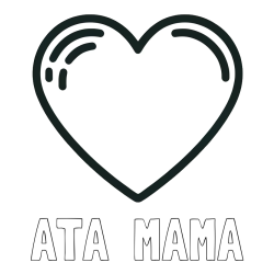 Online izdelana pobarvanka - Pobarvanka imena ATA  MAMA in pobarvanka lepega srčka