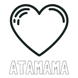 Online izdelana pobarvanka - Pobarvanka imena ATAMAMA in pobarvanka lepega srčka