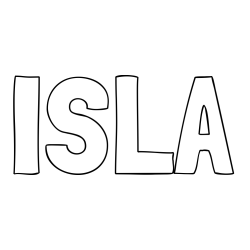 Online izdelana pobarvanka - Pobarvanka imena ISLA
