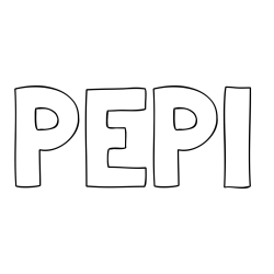 Online izdelana pobarvanka - Pobarvanka imena PEPI