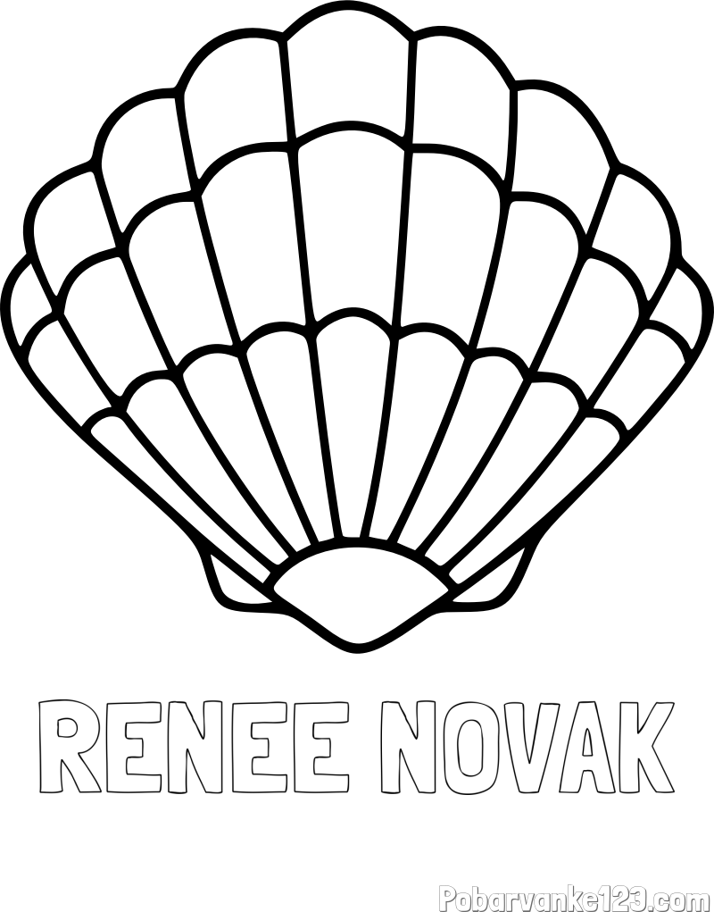 Pobarvanka imena RENEE NOVAK in pobarvanka školjke