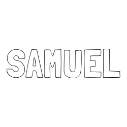 Online izdelana pobarvanka - Pobarvanka imena SAMUEL