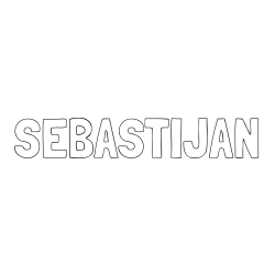 Online izdelana pobarvanka - Pobarvanka imena SEBASTIJAN