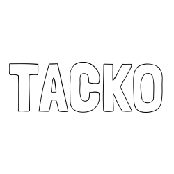 Online izdelana pobarvanka - Pobarvanka imena TAČKO