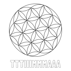 Online izdelana pobarvanka - Pobarvanka imena TTTIIIMMMAAA in mandale 2