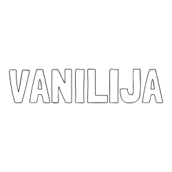Online izdelana pobarvanka - Pobarvanka imena VANILIJA
