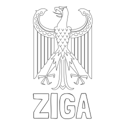 Online izdelana pobarvanka - Pobarvanka imena ŽIGA in pobarvanka abstraktne upodobiteve orla