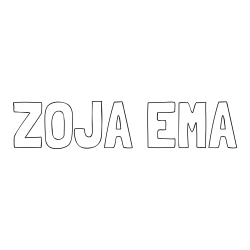 Pobarvanka imena ZOJA EMA