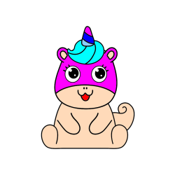 POBARVANA POBARVANKA - Pobarvanka čudovitega samoroga Unicorn